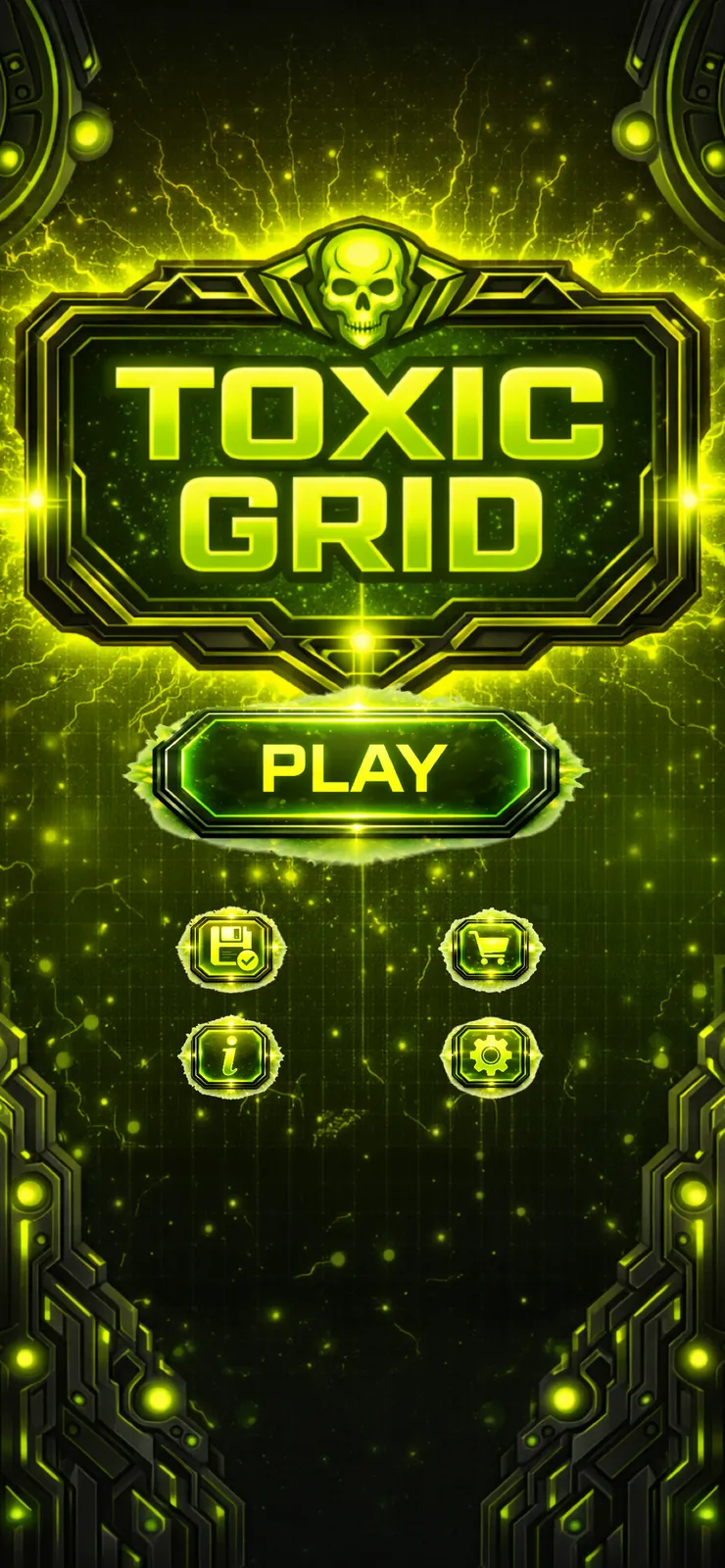 A power-up clearing toxic tiles